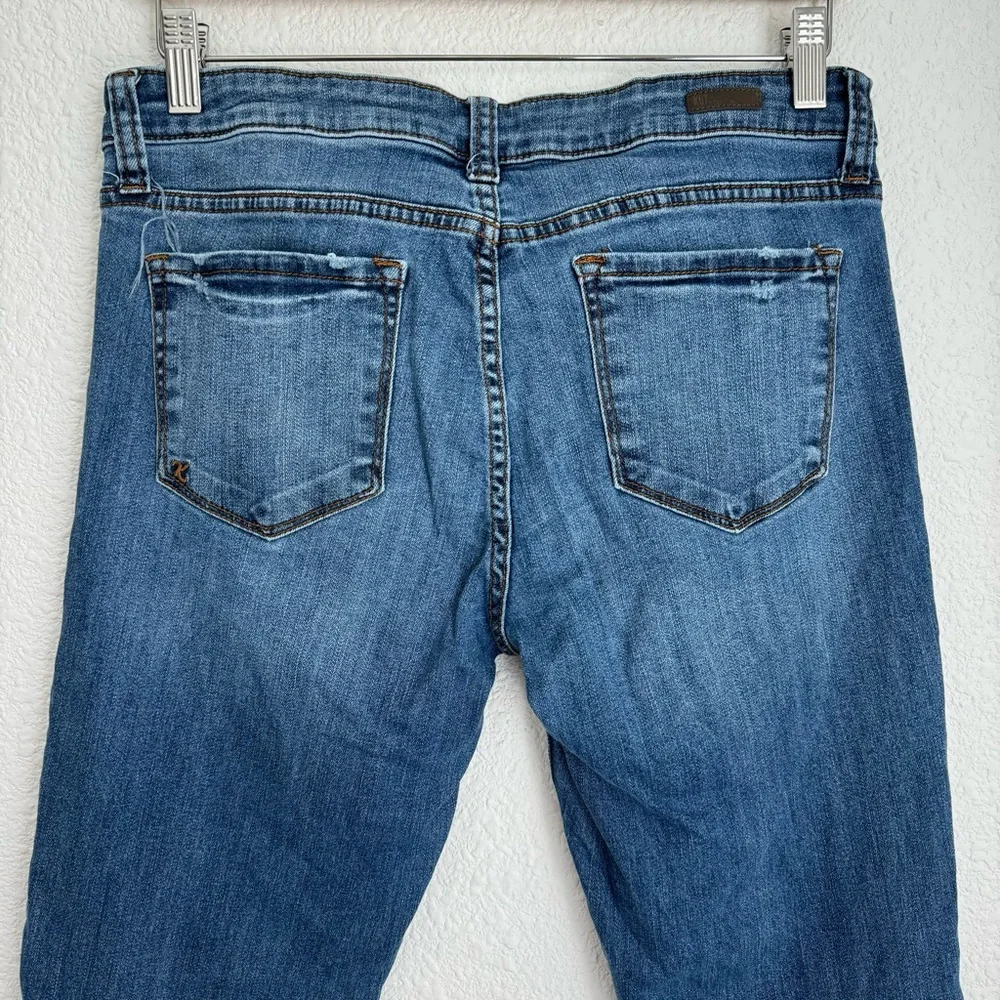 Kut From the Kloth blue distressed midrise cropped boyfriend jeans size 8 / 29 - Picture 7 of 7